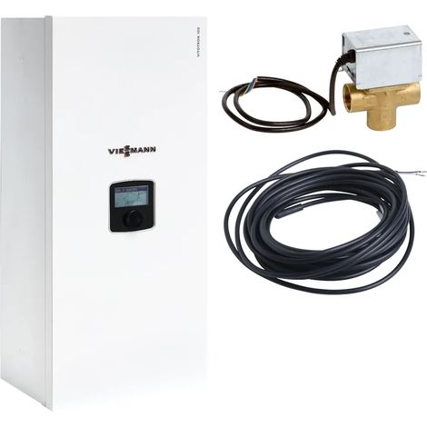 Viessmann Pacchetto Vitotron 100 VMN3-24 12-24 kW Caldaia elettrica con sensore temperatura accumulo e valvola a 3 vie, Z020844