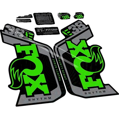 Pegatinas para bicicleta, vinilo resistente, diseño personalizable, verde fluorescente. (1/2)