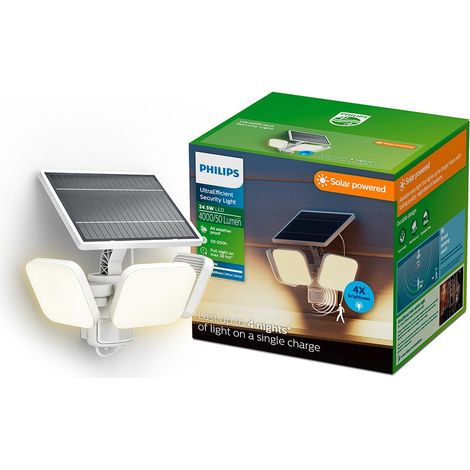 Luz de seguridad solar zyren blanca 24,5 w, 4000/50 im, 3000 k