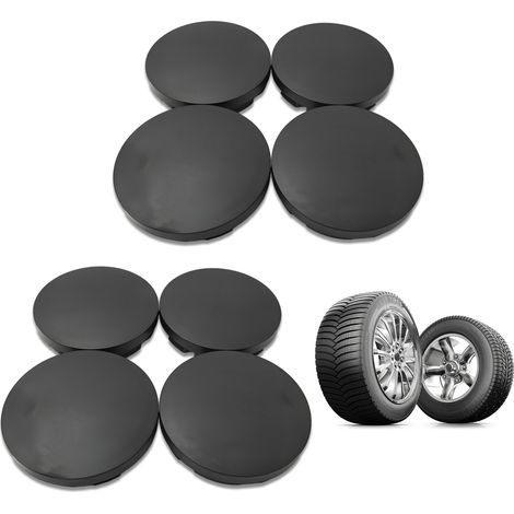 Couvercle De Moyeu - 56 mm Diamètre Extérieur - 53 mm Diamètre Intérieur - Hauteur 14 mm - ABS Noir - Pour Jantes Automobiles - Lot De 8 (1/5)