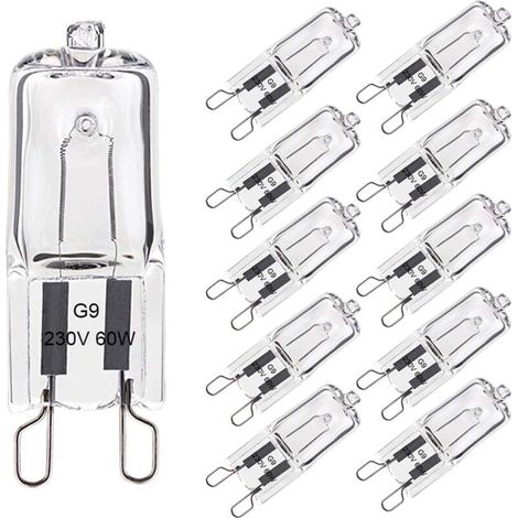 Halogenlampe G9 60W Warmweiß 2800K 680LM 230V Dimmbar Halogen Kapsel Glühfadenlampe 10er Pack-RAPANDA (1/4)