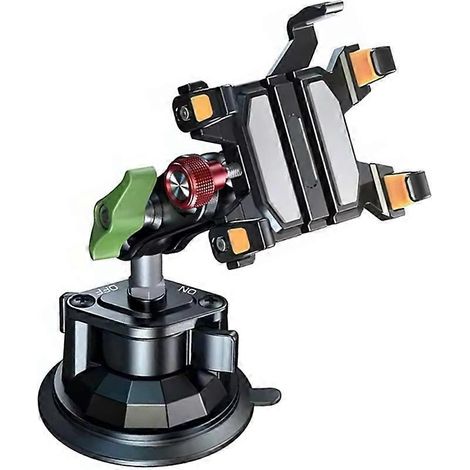 Robuster, rutschfester Handyhalter aus Metall mit fünf Krallen für die Windschutzscheibe von Autos, mit selbstklebendem Saugnapf. (1/5)