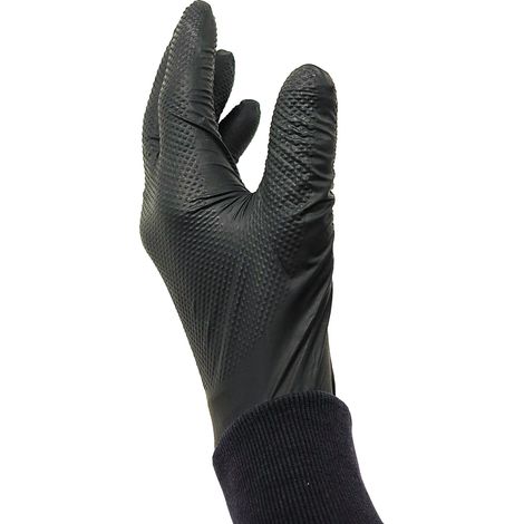 Schwarze Nitrilhandschuhe M Markator GO Grip (1/3)