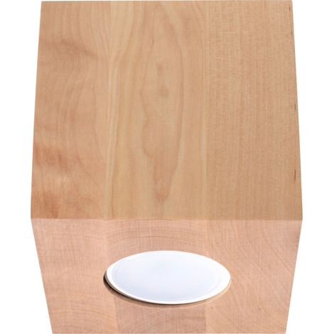 Plafonnier Delta 1 GU10, bois naturel, lumilo 04.299.93 (1/5)