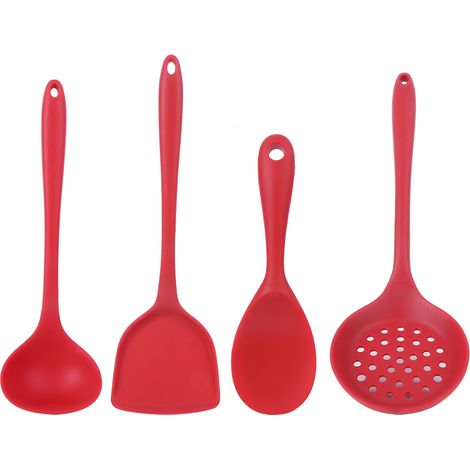 4-teiliges Silikon-Löffel- und Spatelset, antihaftbeschichtet, Back- und Kochutensilien, Küchenzubehör (1/5)