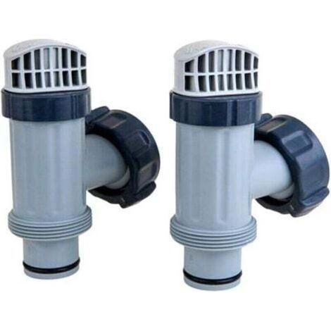 Ensemble de vannes à piston Intex 2 pièces pour piscine hors sol avec joint et écrou, pour grande piscine (1/4)