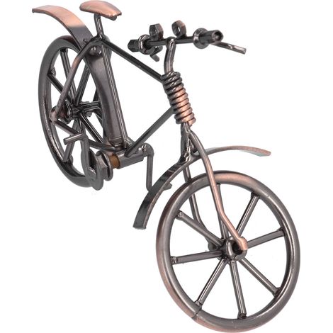Décor Vélo Rétro en Fer Artisanal, Maquettes de Bicyclettes Rotatives, Ornements pour Maison, Objets Décoratifs Vintage, Lot de Figurines Métalliques