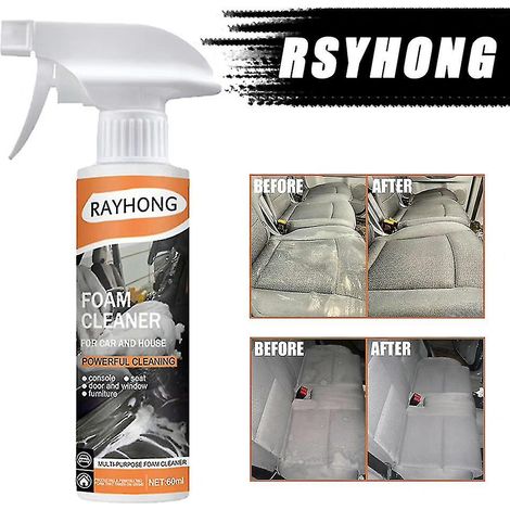 Nettoyant multi-usage mousse active pour intérieur auto, spray anti-salissures, détachant habitacle voiture, formule écume puissante, entretien facile, 500ml. (1/5)