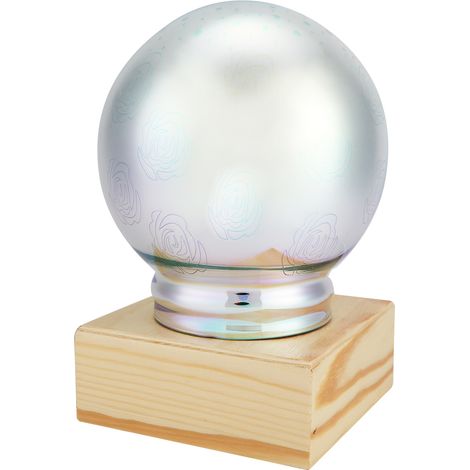 Lampe De Table En Verre - Veilleuse 3D Étoile - LED Changeante De Couleur - Alimentation USB - Pour Décoration Intérieure - 1 Pièce (1/5)