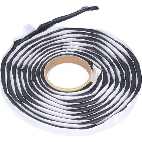 Ruban adhésif butyl noir étanche 4,5m, haute viscosité, pour joint auto, phare, pare-brise, portière (1/5)