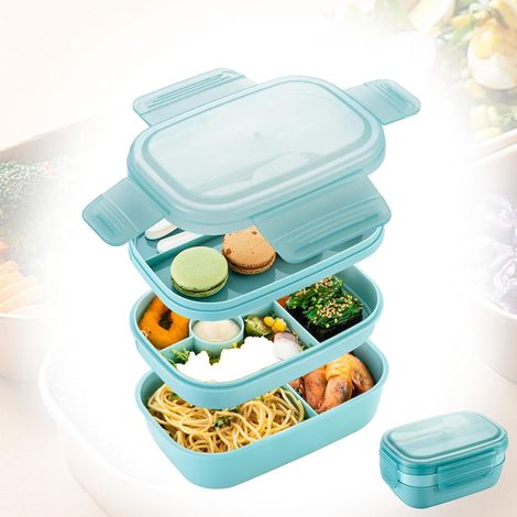 lunch box per bambini e adulti, lunch box premium, bento box premium umami all-in-one da 1900 ml, lunch box con posate per picnic, lavoro, scuola (1/5)