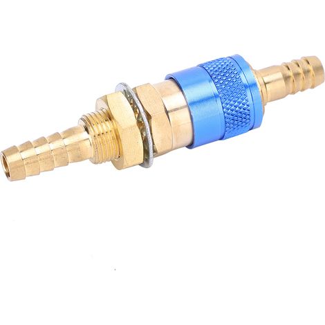 8 mm Paar wassergekühlte Gasadapter-Schnellkupplungen für MIG/TIG-Schweißbrenner (Blau) (1/5)