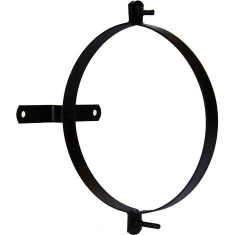 Glasierte Ofenrohrschelle mit Stütze 120 mm. (2 Stücke)