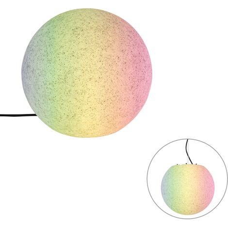 Smarte Außenleuchte Grau 35 cm IP44 inkl. LED - Nura