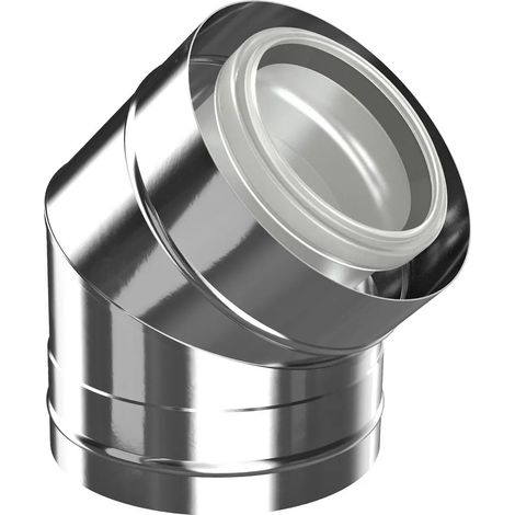 Bosch Accessoire d'évacuation des gaz FC-CE110-45 Coude conc. d:110/160, 45 Gr Inox, 7738113145