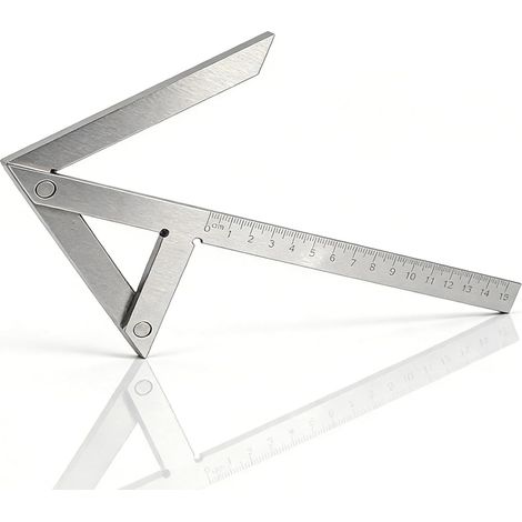 Jauge De Centrage Carrée, 150 x 130mm Règle De Jauge Centrale Jauge De Marquage Centrale, 45° 90° Jauge De Ligne Jauge Centrale De Marquage Chercheur De Centre Pour Les Matériaux Ronds Et Rectangles (1/5)