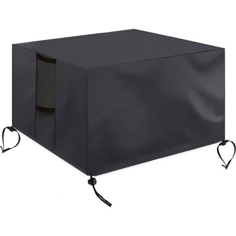 Housse Pour Table De Feu - 71 x 71 x 64 cm - Imperméable Anti-Uv Coupe-Vent - Pour Table De Feu Carrée - 1 Pièce (1/5)