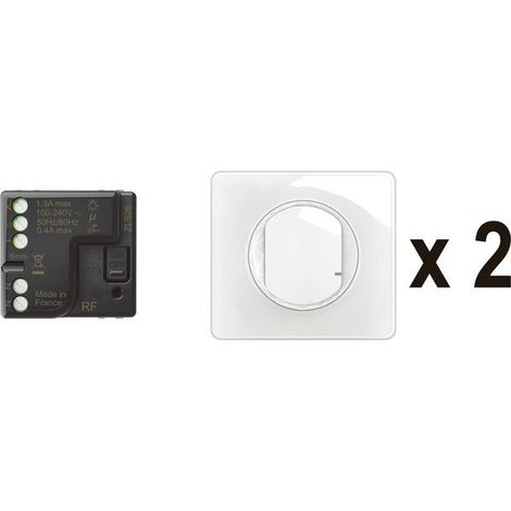 Legrand – Prêt-à-poser va-et-vient sans fils connectable – 2 commandes d'éclairage sans fil – Installation évolutive avec App Home + Control – Finition blanc émaillé