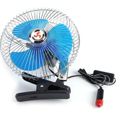 Mini ventilateur portable 12V pour voiture – Moteur en cuivre silencieux – Rotation 180° – Conception semi-fermée pour nettoyage facile (1/5)