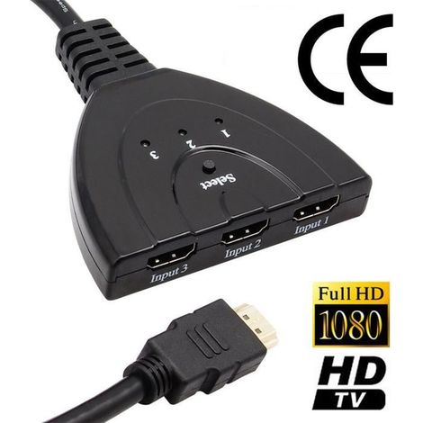Répartiteur / switch HDMI - SUPWALL - DK1023 - 1 entrée 3 sorties - 1080p Full HD - HDCP pass-through (1/4)