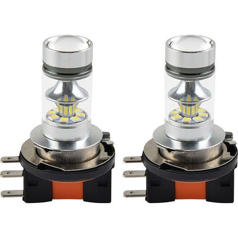H15 100W 20 LED blanc ampoule paquet de 2 pièces pour voiture brouillard et feux de croisement DC 9 - 30V haute luminosité 1000 LM longue durée de vie auto fournitures (1/5)