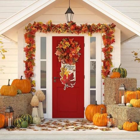 Guirlande - Feuilles D'érable - 175 Cm - Décoration Halloween Intérieur - 1 Pièce (1/4)