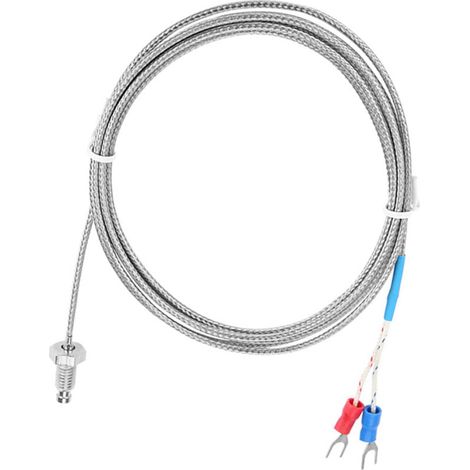 Thermoelement Typ K, Thermoelement mit M6-Schraube, Thermoelementsonde, Temperaturmessdraht. (1/5)