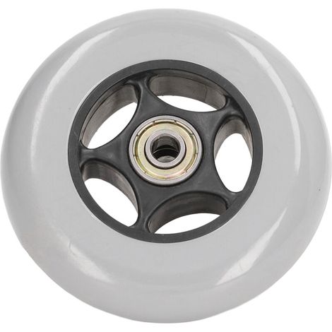 Roue de remplacement 4 pouces en caoutchouc silencieuse pour déambulateur et rollator, grise