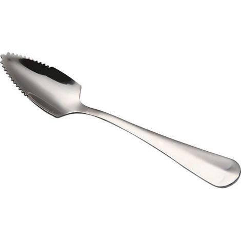 Sollbry Cuillères à pamplemousse en acier inoxydable, cuillère à pamplemousse dentelée, adaptées aux agrumes, aux kiwis, aux salades et aux desserts, lot de 6 (1/2)