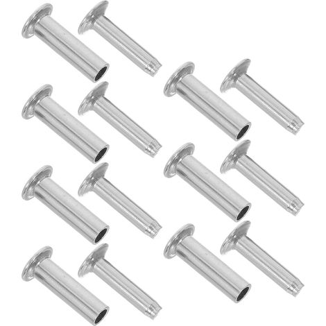 Rivets en Acier Inoxydable Lot de 7 Paires, Fixation Robuste Design Emboîtable, Accessoires pour Coutellerie pour Poignées de Couteaux Cuisine (1/5)