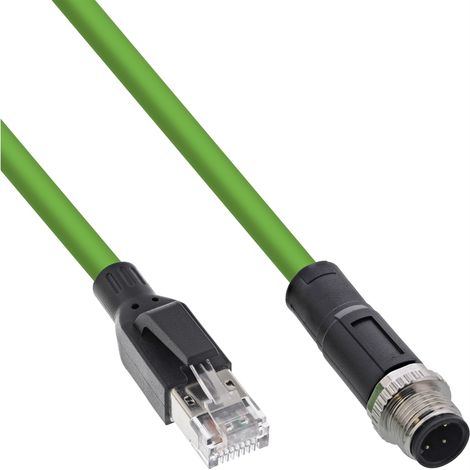 Cavo di rete InLine M12 verde 5 metri CAT5E industriale