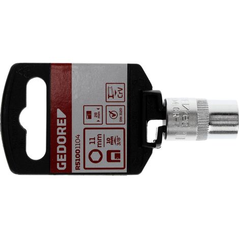 R51001104 Vaso para llave de vaso 3/8" hexagonal 11 mm longitud 28 mm (1/4)