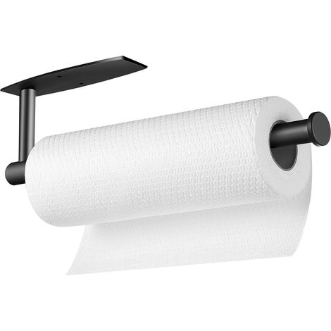 1 pièce Porte-essuie-tout,Double rail,Noir,Alliage d'aluminium,Rail de 26 cm,Pour cuisine,salle de bain (1/5)