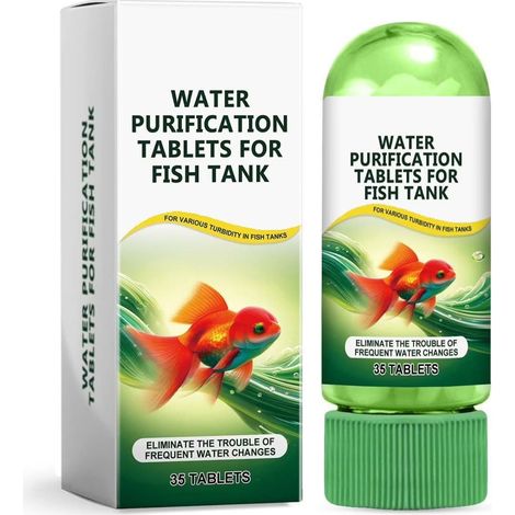 35 comprimés de purification d'eau, pour aquarium, désinfection et clarification, usage domestique et loisirs en plein air (1/5)