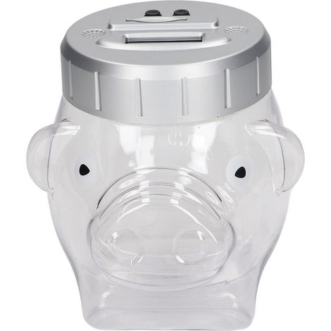 Coffre à pièces parlant, tirelire électronique en plastique avec identification automatique des billets et pièces en dollars (1/5)