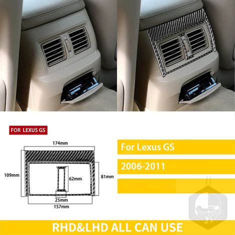 -16 Compatible avec Lexus GS 2006 2007 2008 2009 2010 2011 Accessoires Intérieur Voiture Fibre de Carbone Console de Vitesse Accoudoir Panneau Autocollants Décoratifs (1/5)