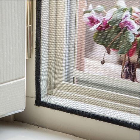 Zanzariera a Velcro 130x150 Nera per Finestra