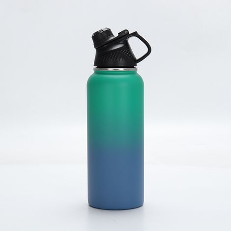 Bouteille isotherme inoxydable double paroi, grande capacité, gourde sport extérieur, tasse spatiale, 1L (1/5)