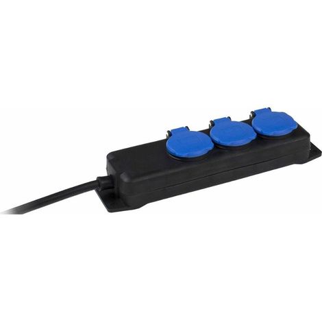AS Schwabe 38601 Steckdosenleiste Schwarz, Blau Schutzkontakt 1 St.
