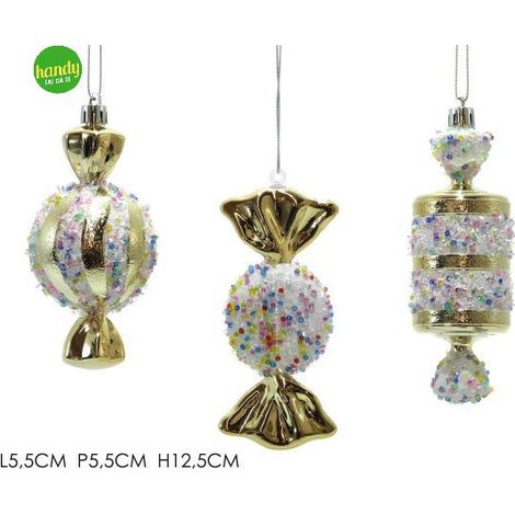 Appendino natalizio caramella general trade oro (1pz)