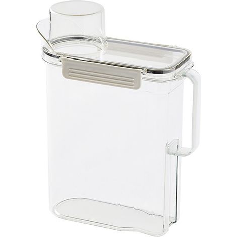 Großvolumige Aufbewahrungsbox für Waschpulver, luftdichter Deckel, aus Kunststoff, für den Waschraum. (1/5)