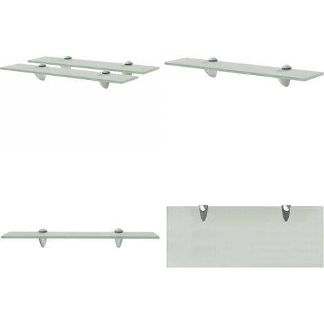 Schweberegale 2 Stk. Glas 50x20 cm 8 mm - Wandregal - Glasregal - Badezimmerregal - Dekoratives Regal - Modernes Regal - Home & Living (1/5)