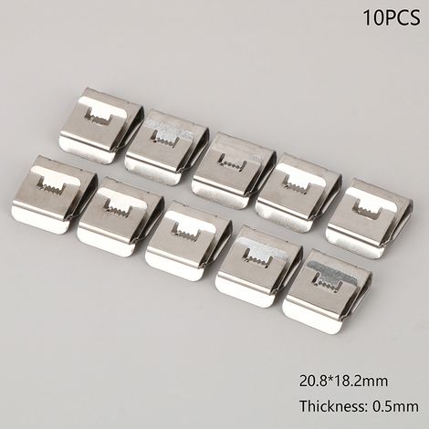 Lot de 10 serre-câbles pour panneaux solaires, en acier inoxydable.-AquaForge (1/5)