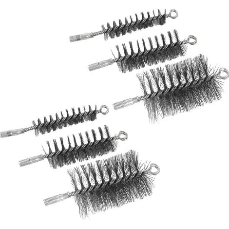 6 Pièce Brosses de Ramonage, Cheminée Brosse (30 mm, 50 mm, 80 mm), Brosse de Cheminée en Acier pour Tuyau et Cheminée (1/5)