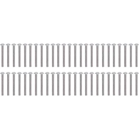 50 Stück Flanschschrauben mit Linsenkopf, A2-70 Edelstahl, Linsenkopf-Innensechskantschrauben, Set M3x30 mm
