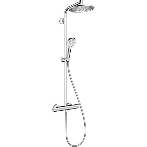 Hansgrohe Barra de ducha Showerpipe Crometta S 240 de 1 chorro con mezclador termostático EcoSmart (HG-27268000) (1/3)