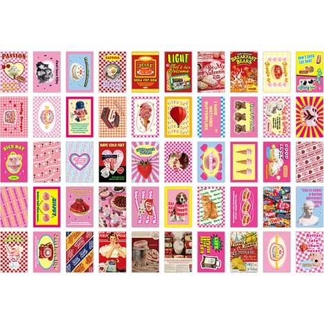 Lot de 50 autocollants rétro transparents avec motifs mignons, déco polyvalente pour carnets, journaux, albums photos - Type 2 (1/5)