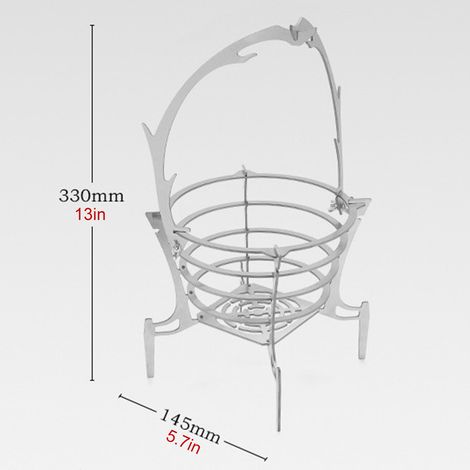 Grille de feu pliable pour camping, foyer portatif à bois, poêle de feu extérieur pour randonnée et barbecue (1/5)