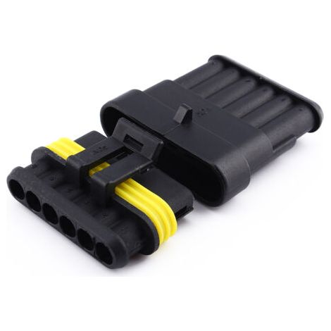 Nuevo conector eléctrico impermeable con 1, 2, 3, 4, 5 y 6 pines para automóviles y camiones. (1/5)