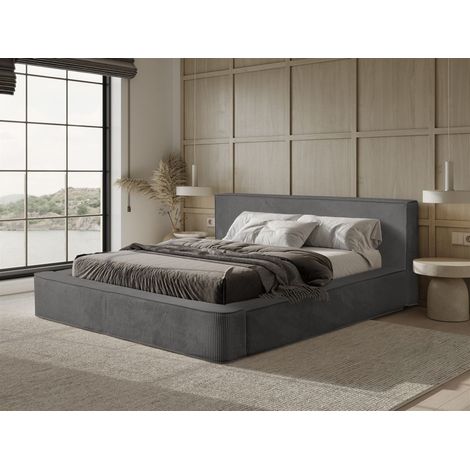 Polsterbett Doppelbett MODESTO 180x200cm in Stoff Lincoln Anthrazit (1/5)